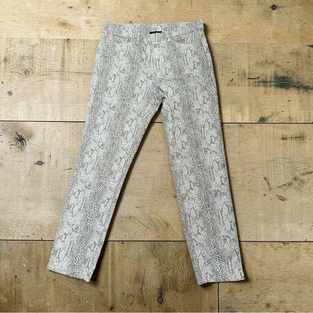 Tribal Snakeskin Print Ankle Pants - Size 8